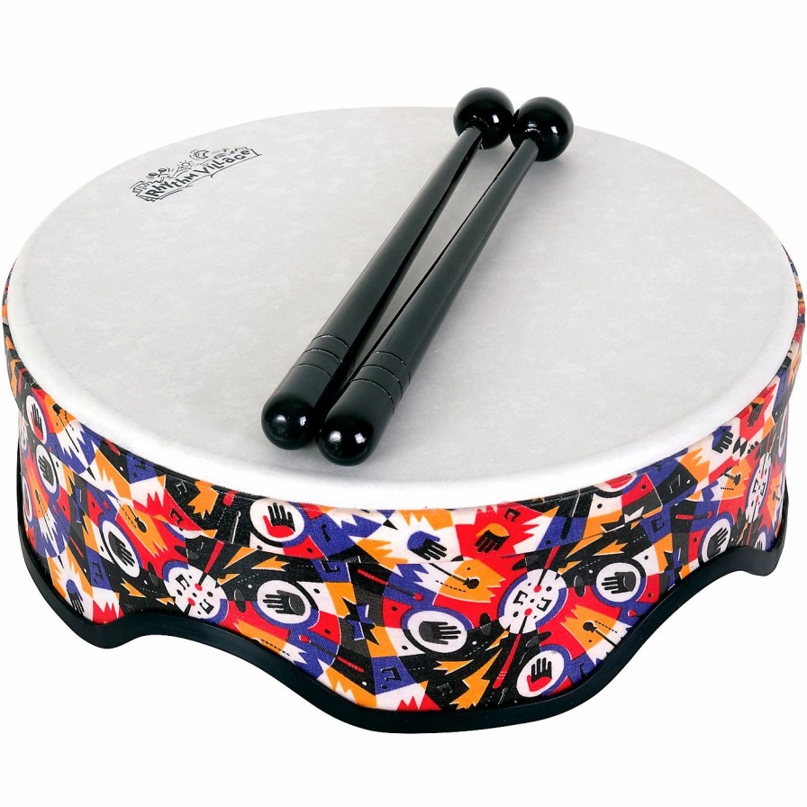 Classroom Rhythm Instruments * | New Rhythmtech Rhythmtech Rhythm Village Benkadi Club Series 14 In. Rally Drum With Mallets 14 X 8 In. Benkadi Burst