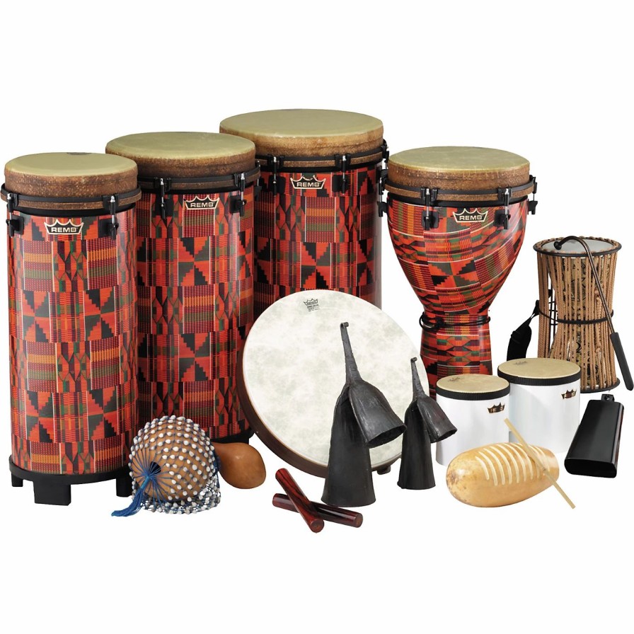 Classroom Rhythm Instruments * | Cheap Remo Remo World Music Drumming Packages Package A 51 Instruments