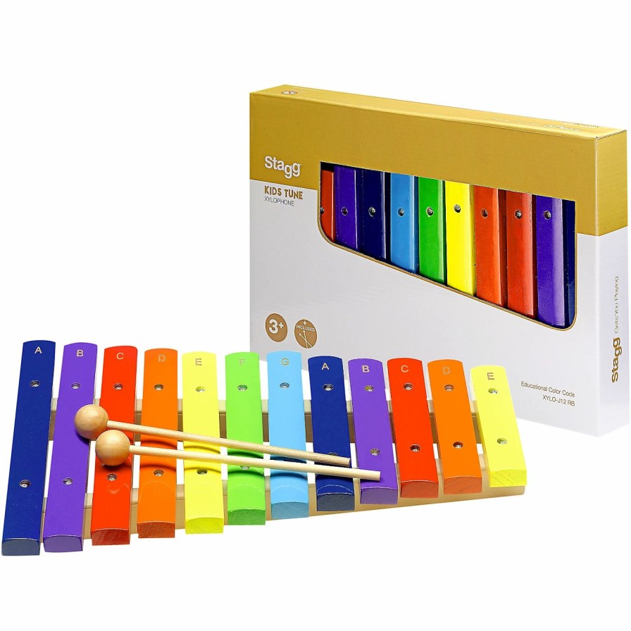 Orff Instruments * | Promo Stagg Stagg Xylophone 12-Keys Rainbow Color