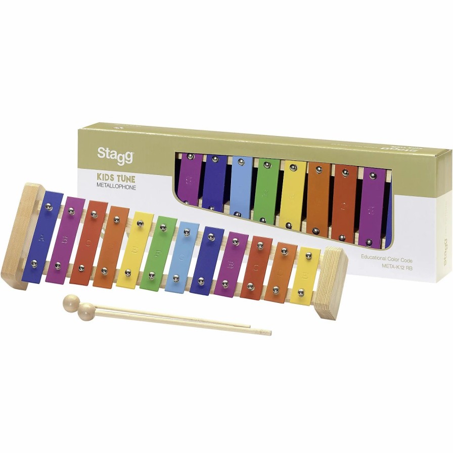 Orff Instruments * | Cheap Stagg Stagg Metallophone 12 Keys (A To E) Rainbow Keys