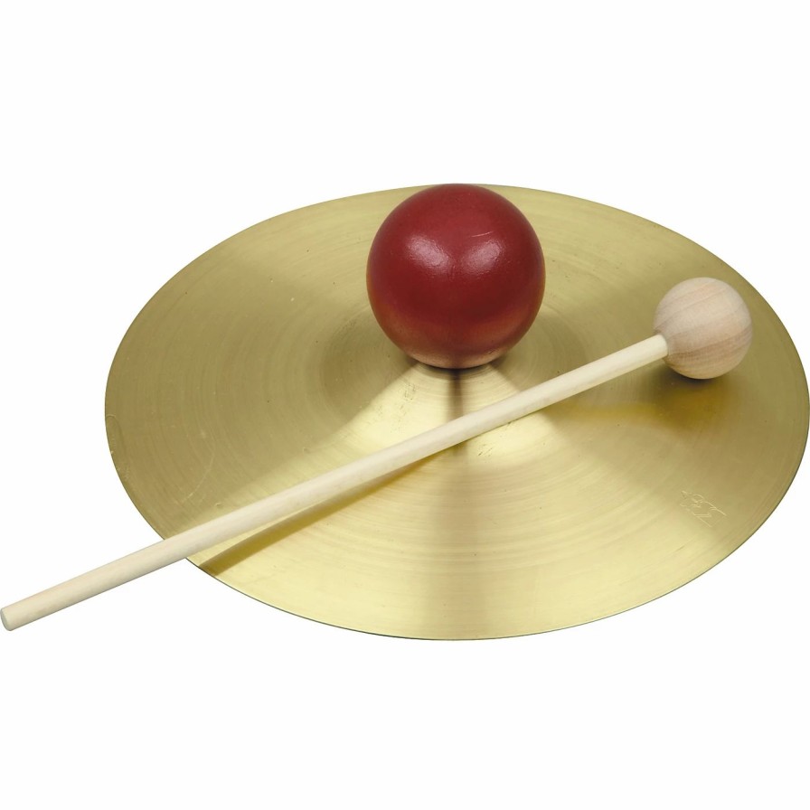 Classroom Rhythm Instruments * | Best Sale Rhythm Band Rhythm Band Rb733S Solid Brass Cymbal With Knob And Mallet