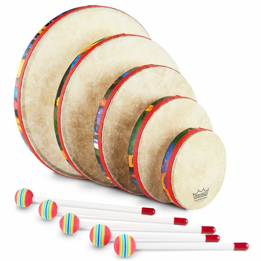 Classroom Rhythm Instruments * | Best Deal Remo Remo Kid'S Percussion Rain Forest Hand Drum Set