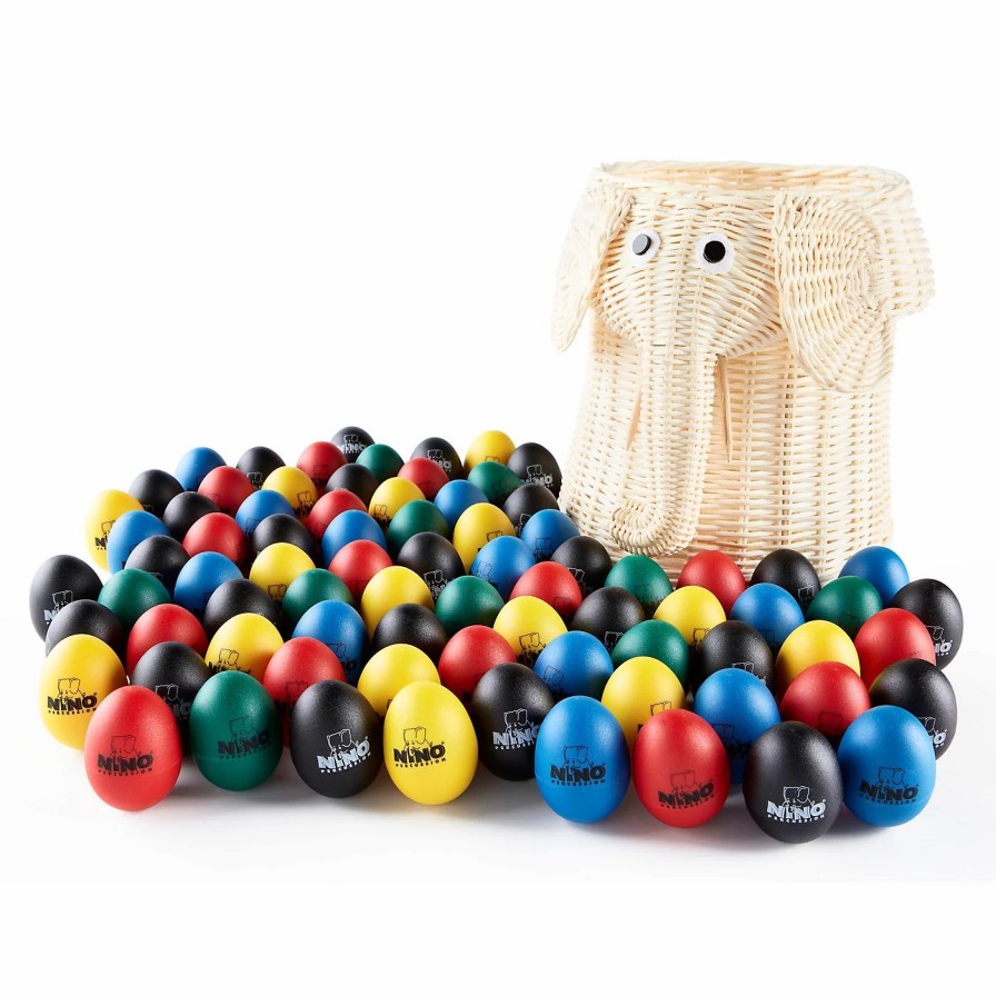 Classroom Rhythm Instruments * | Cheapest Nino Nino 80-Piece Egg Shaker Assortment With Elephant Basket