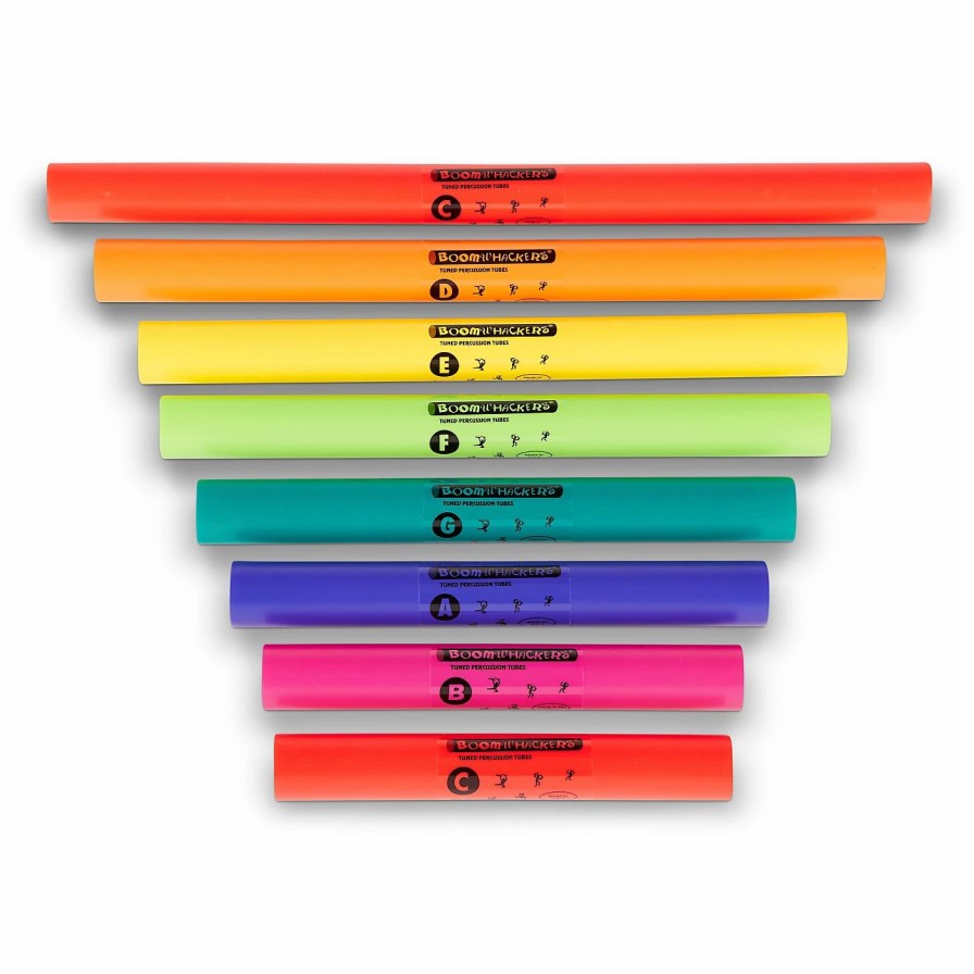 Classroom Tuned Percussion * | Flash Sale Boomwhackers C Major Diatonic Scale Set (Upper Octave) Boomwhackers Tuned Percussion Tubes