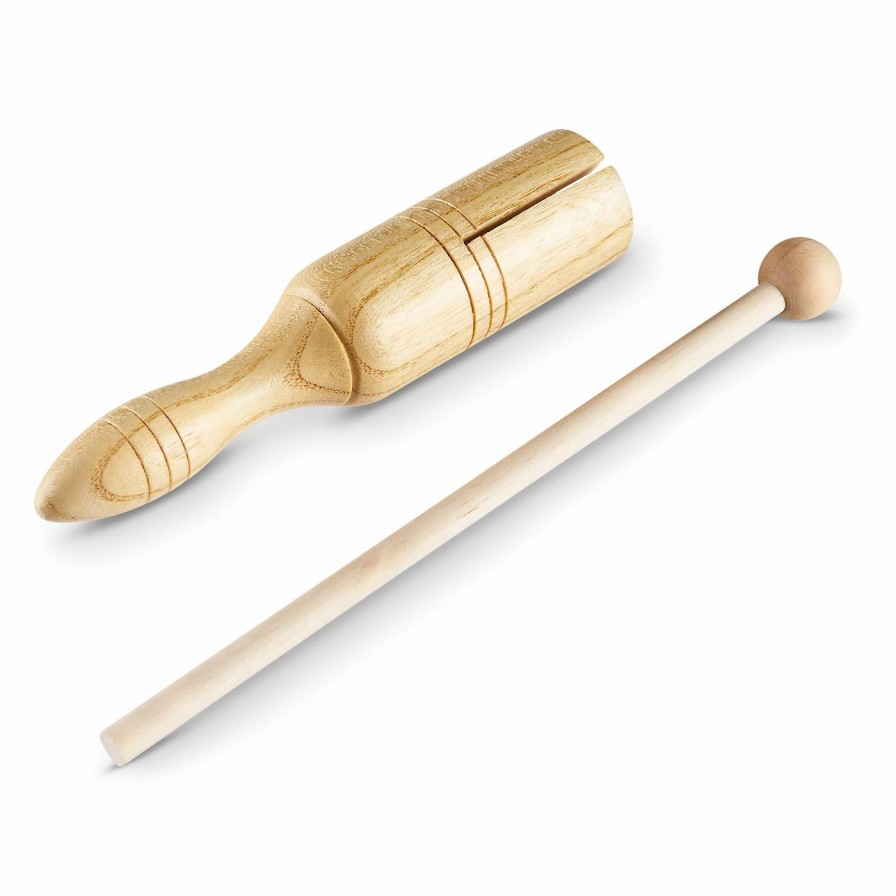 Classroom Rhythm Instruments * | Deals Trophy Trophy Small Wood Tone Block With Mallet