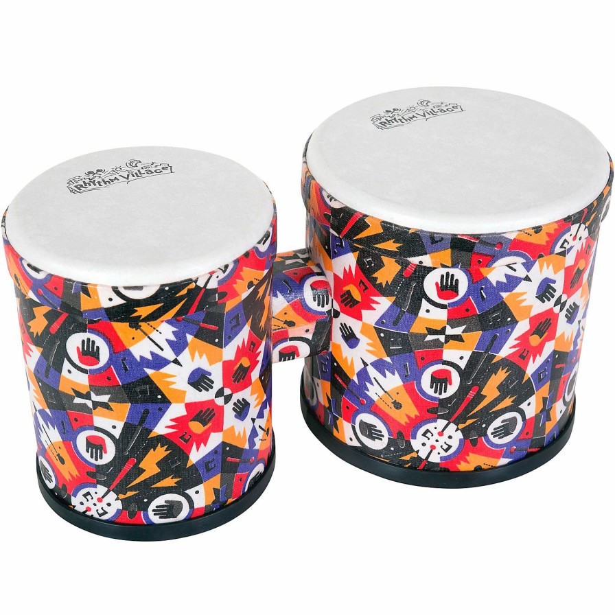 Classroom Rhythm Instruments * | Best Pirce Rhythmtech Rhythmtech Rhythm Village Benkadi Club Series Bongo 13 X 9.75 In. Benkadi Burst