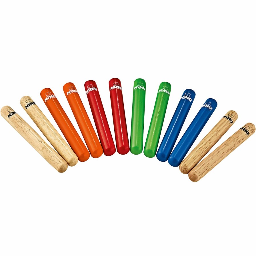 Classroom Rhythm Instruments * | Brand New Nino Nino Multi-Colored Clave Pack