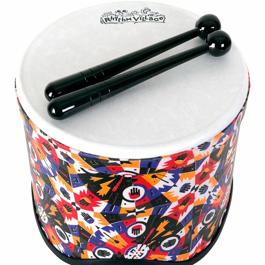 Classroom Rhythm Instruments * | Top 10 Rhythmtech Rhythmtech Rhythm Village Benkadi Club Series 10 In. Tom With Mallets 10 X 8 In. Benkadi Burst