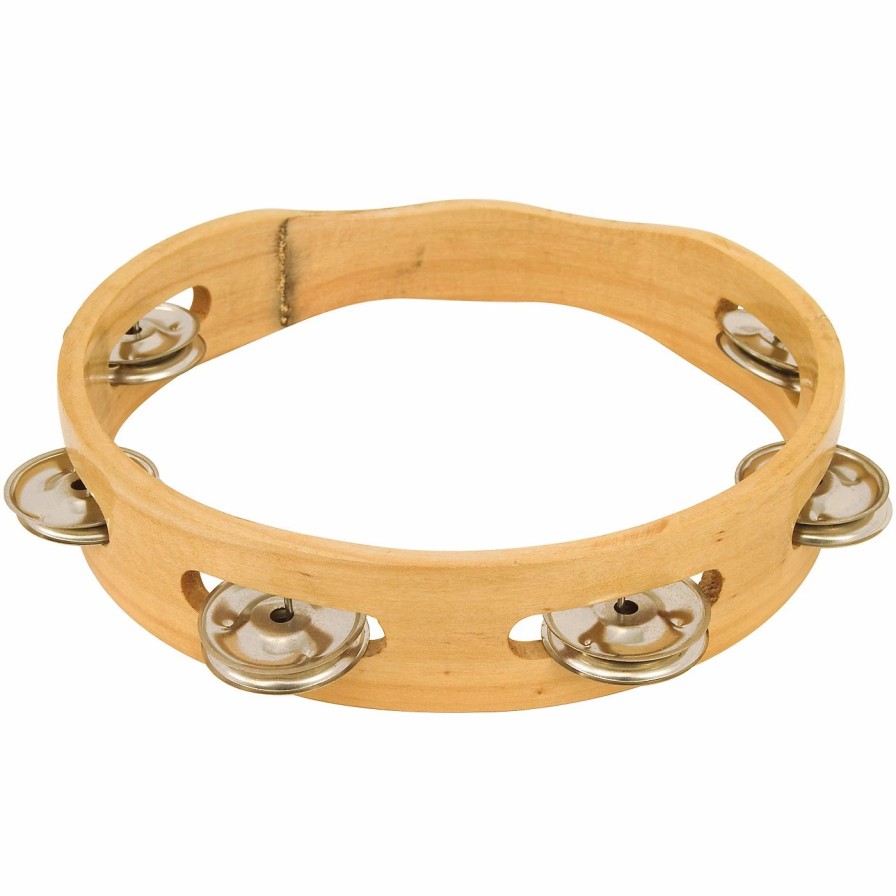 Classroom Rhythm Instruments * | Buy Cp Cp 8 Headless Single Row Wood Tambourine 8 In