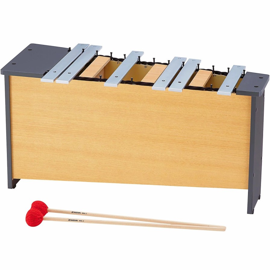 Orff Instruments * | Coupon Suzuki Suzuki Bass Metallophone Chromatic Add-On With Mallets