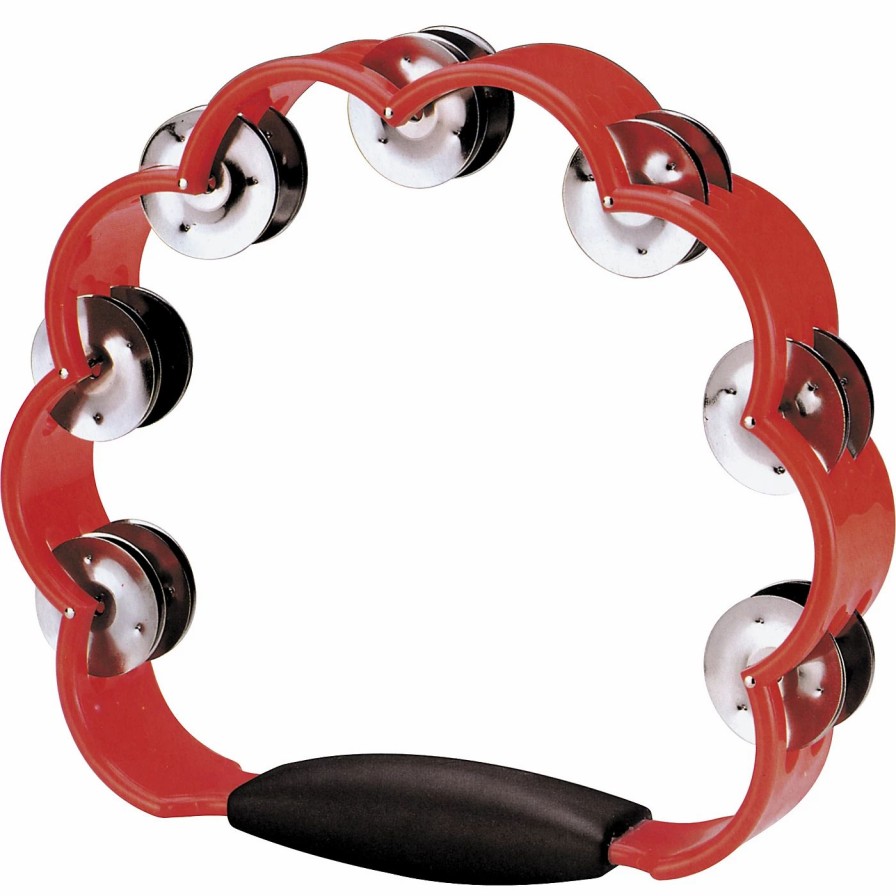 Classroom Rhythm Instruments * | Best Deal Rhythm Band Rhythm Band Peacock Tambourine Red