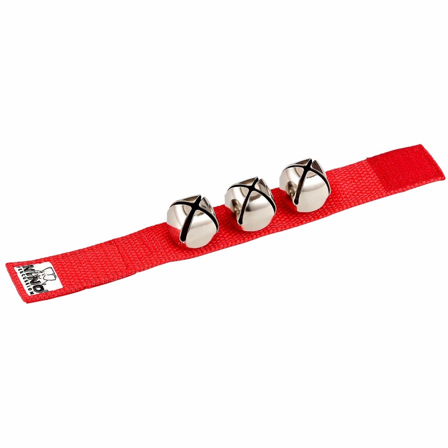 Classroom Tuned Percussion * | Coupon Nino Nino Wrist Bells Strap With 3 Bells Red 9 In.