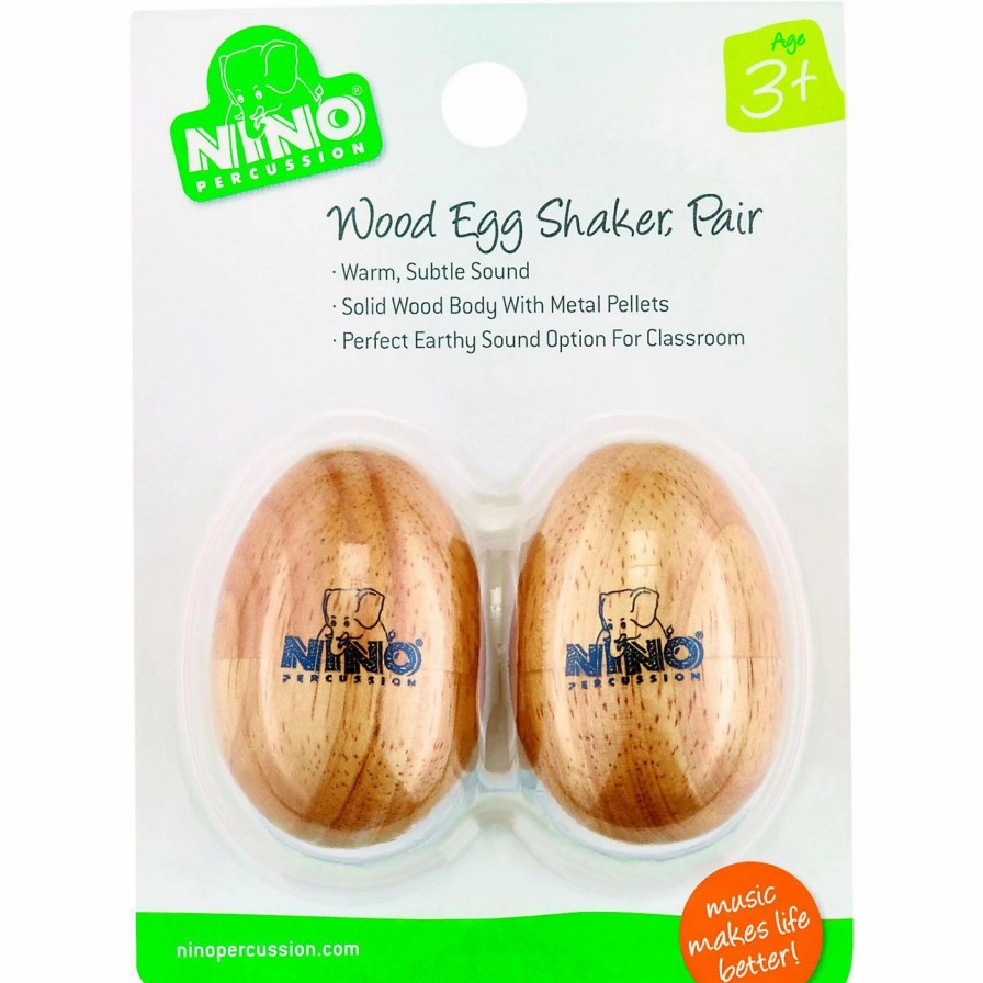 Classroom Rhythm Instruments * | Wholesale Nino Nino Natural Wood Egg Shaker Pair, Small