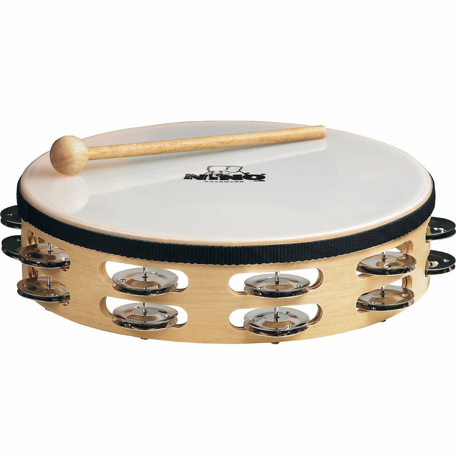 Classroom Rhythm Instruments * | Buy Nino Nino Wood Double Row Tambourine