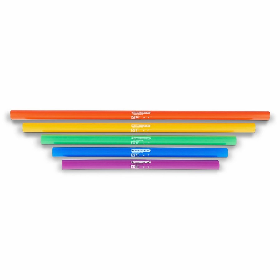 Classroom Tuned Percussion * | Top 10 Boomwhackers 5-Note Bass Chromatic Set (Lower Octave) Boomwhackers Tuned Percussion Tubes